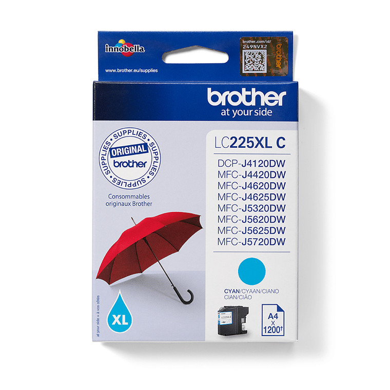 Brother LC-225XLC Cyan Ink Cartridge 1.2K pages