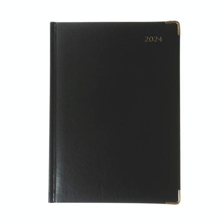 Collins Manager Diary Day Per Page Appointment Black 2024 1200V