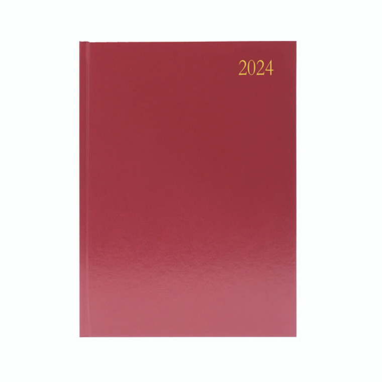 Desk Diary WTV A4 Burgundy 2024 KFA43BG24