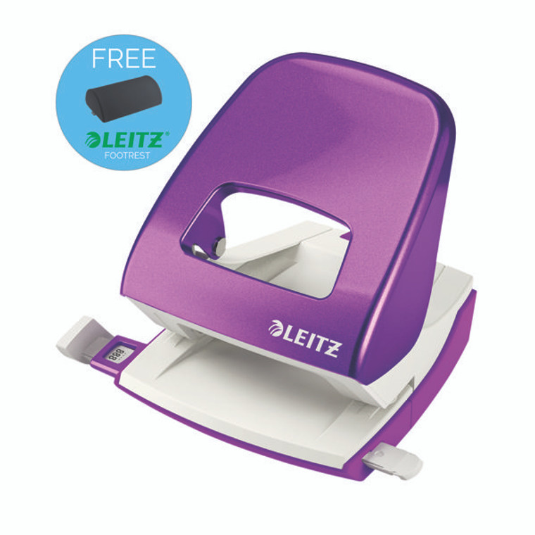 Leitz NeXXt WOW Metal Office Hole Punch 30 sheets Purple 50081062