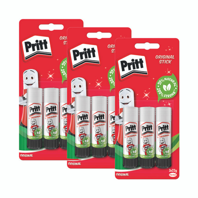 Pritt Stick Glue Stick 22g (Pack of 3) 3For2