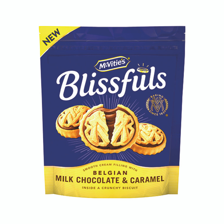 McVities Blissfuls Milk Chocolate and Caramel Biscuits 172g 44825