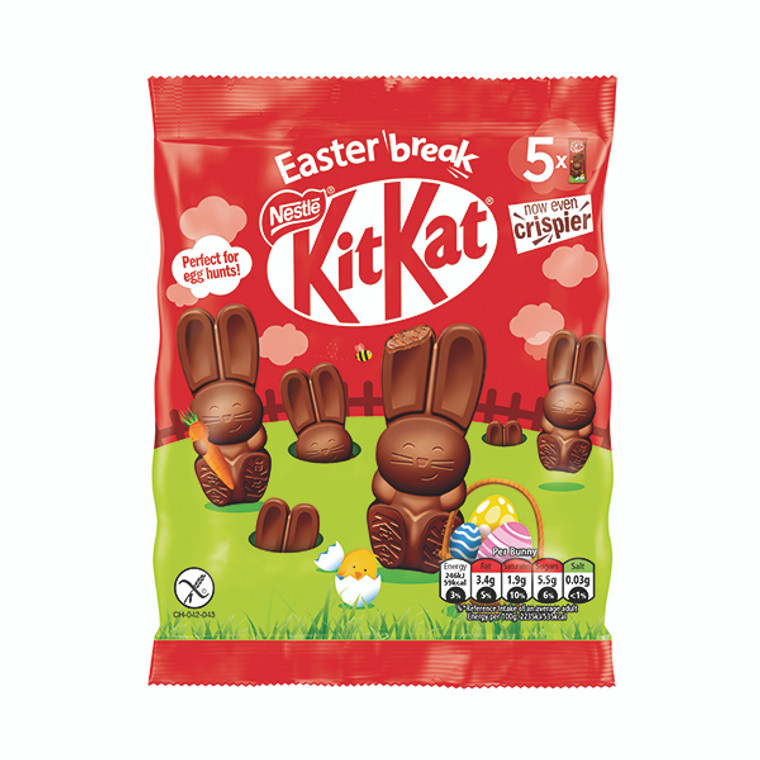 Nestle KitKat Bunny Milk Chocolate Easter Figure Bag 55g 12501654