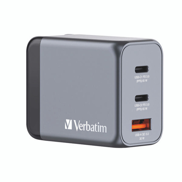 Verbatim GNC-65 GaN 65W 3 Port Charger 32201