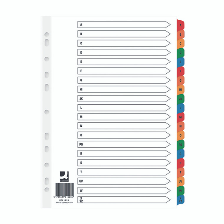 KF01523Q Q Connect Index A-Z Board Reinforced Multi Pack 10 KF01523Q