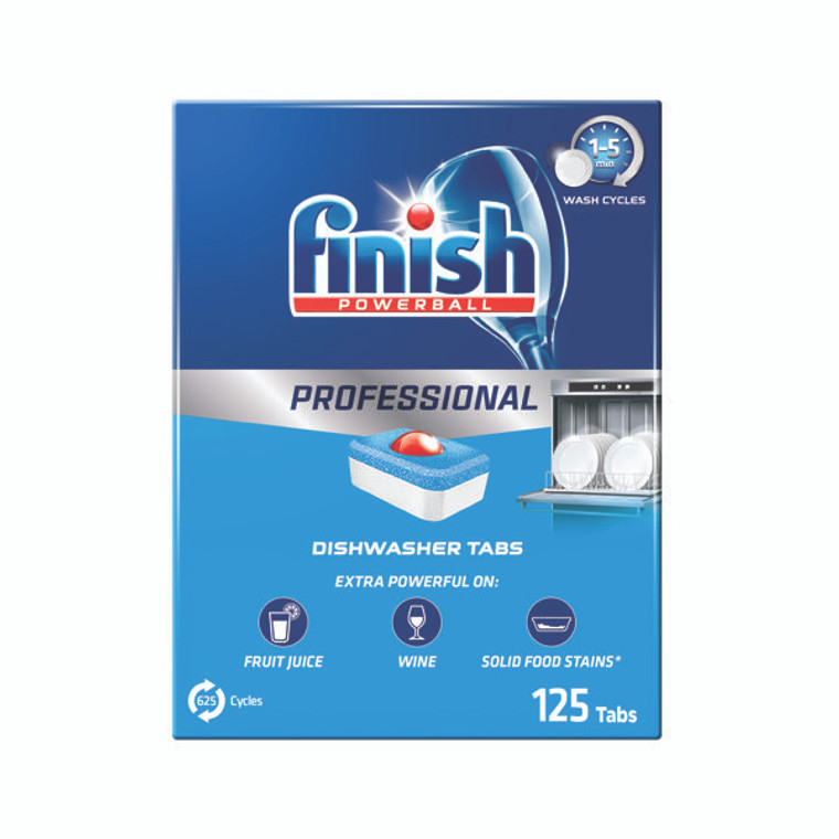 Finish Powerball Pro Dishwasher Tabs x125 Tabs (Pack of 3) 3052814/Case