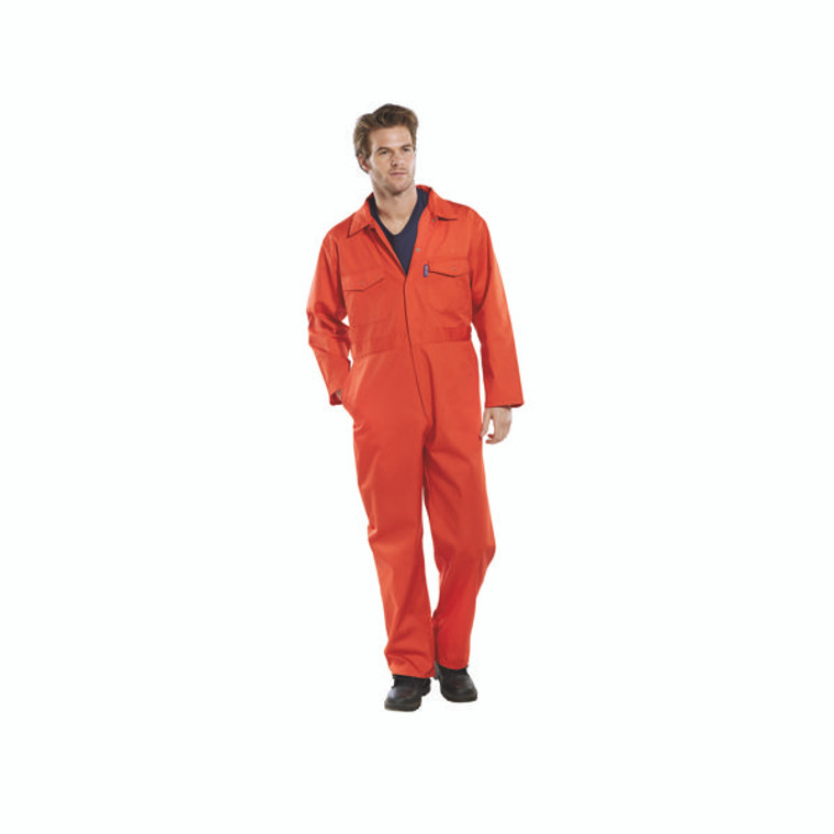 Beeswift Click Polycotton Boilersuit Orange 42 Inch