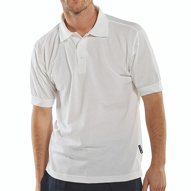 Beeswift Click Short Sleeve Polo Shirt White M