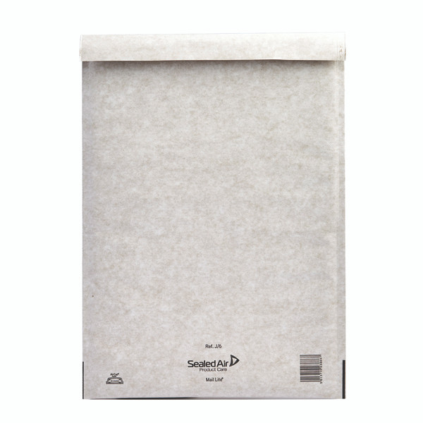 MQ02009 Mail Lite Bubble Lined Postal Bag Size J 6 300x440mm White Pack 50 103005504