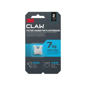 3M Claw Drywall Picture Hanger 7kg (Pack of 2) 7100269135