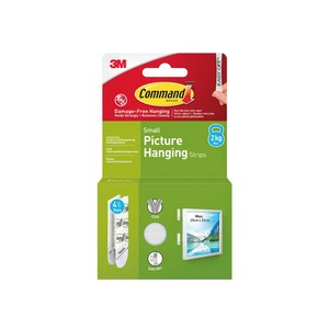 Command Picture Hanging Strips 4 Pairs Small White (Pack of 8) 7100337181