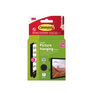 Command Picture Hanging Strips 4 Pairs Black Large (Pack of 8) 7100337186