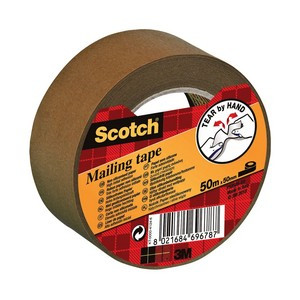 Scotch Paper Mailing Tape 50mmx50m Brown 7100301050