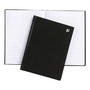 5 Star Casebound Notebook 80gsm Ruled 160 Pages A5 Black (Pack of 5) 930299