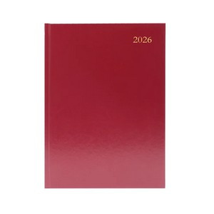 5 Star Desk Diary 2 Day Per Page A5 Burgundy 2026 KFA52BG26