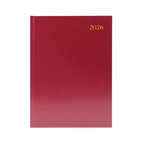 5 Star Desk Diary Week To View A5 Burgundy 2026 KFA53BG26