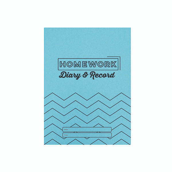 Silvine Homework Diary Record A5 Blue (Pack of 20) EX204