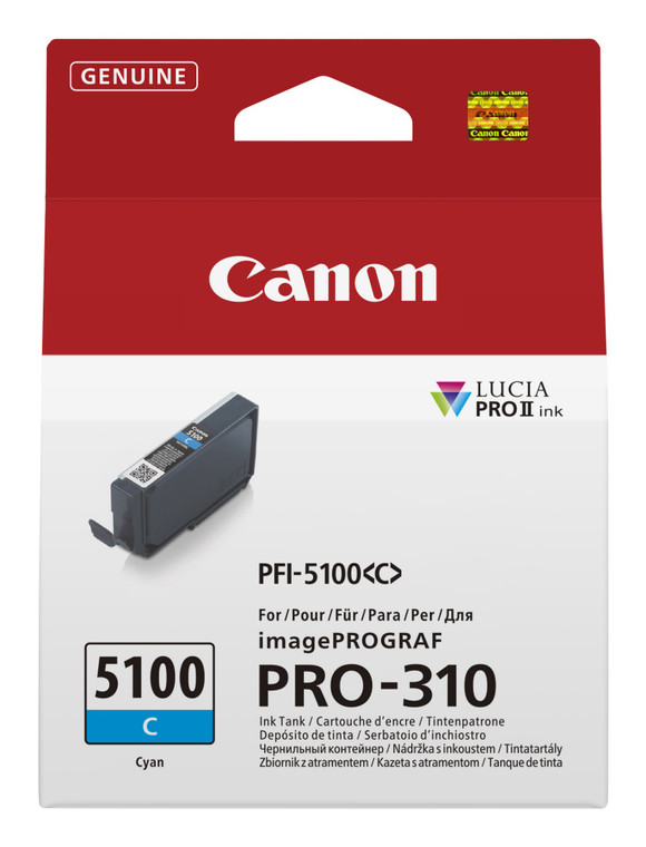 Canon 6953C001/PFI-5100C Cyan Ink Cartridge 842 Photos