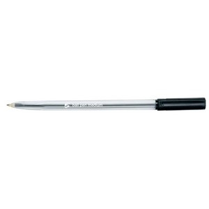 5 Star Ball Pen Medium 1mm Tip 0.7mm Line Clear Barrel Black (Pack of 20) 938643