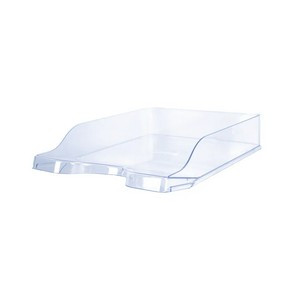 5 Star Contemporary Self Stacking Letter Tray Crystal FS677861