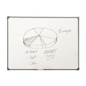 5 Star Drywipe Non-Magnetic Board with Fixing Kit and Detachable Pen Tray 600x450mm 481277
