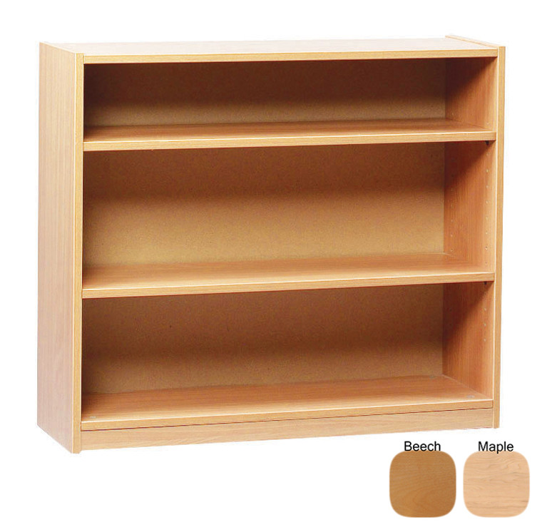 MEQ750BC-M Monarch Open Bookcase with 2 Adjustable Shelves W900 x D320 x H750mm Beech