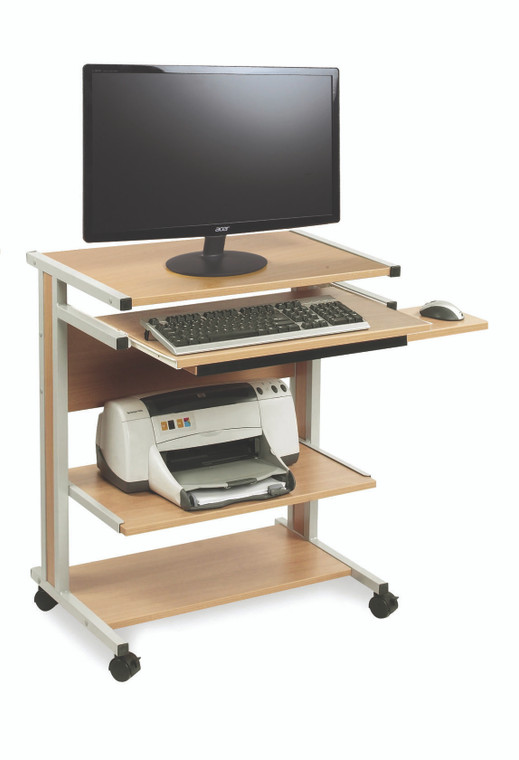 Monarch Compact Workstation Fixed Height Beech