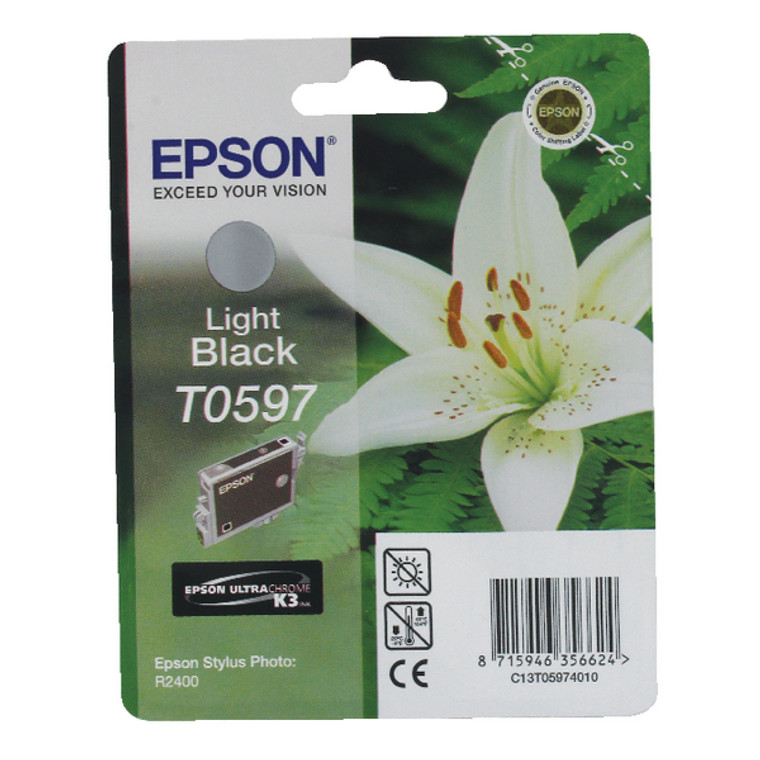 T059740 Epson C13T059740 T0597 Light Black Ink Cartridge Lilly