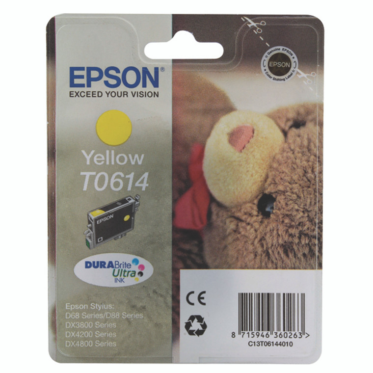 T061440 Epson C13T061440 T0614 Yellow Ink Cartridge Teddybear