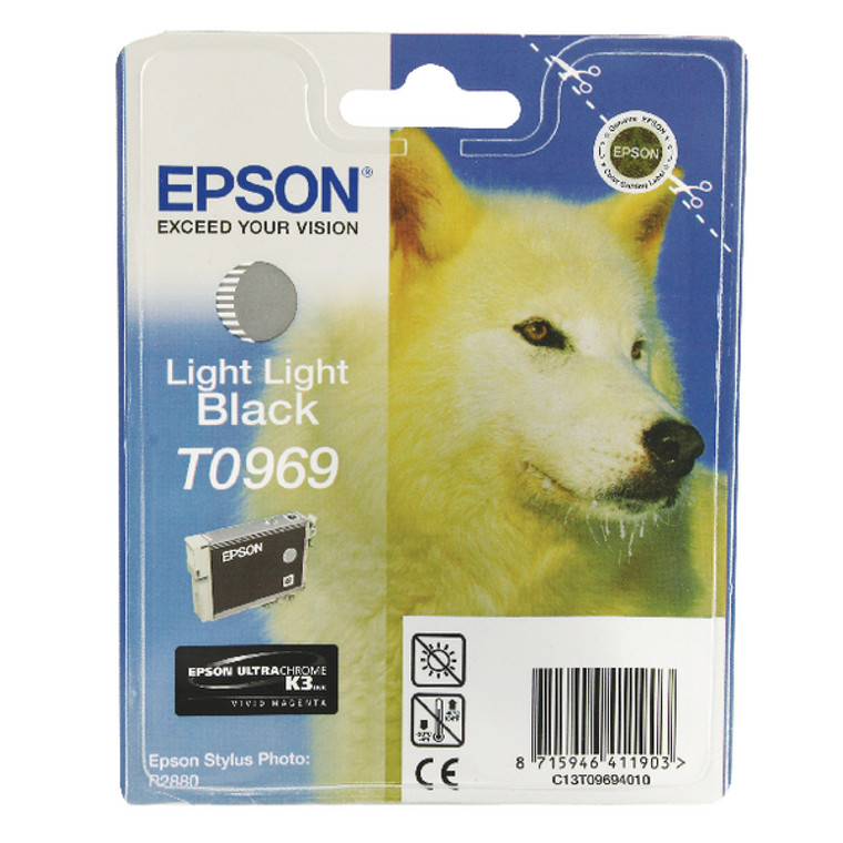 T09694010 Epson C13T09694010 T0969 Light Light Black Ink Cartridge Husky