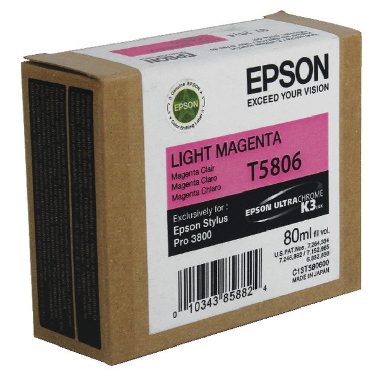 T580600 Epson C13T580600 T5806 Light Magenta Ink Cartridge