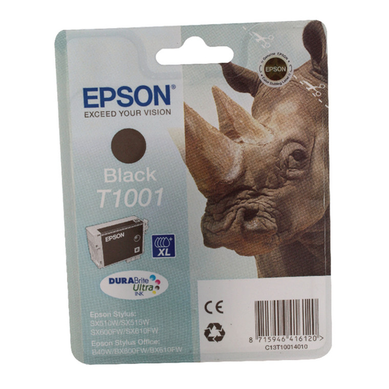 T10014010 Epson C13T10014010 T1001 Black Ink Cartridge Rhino