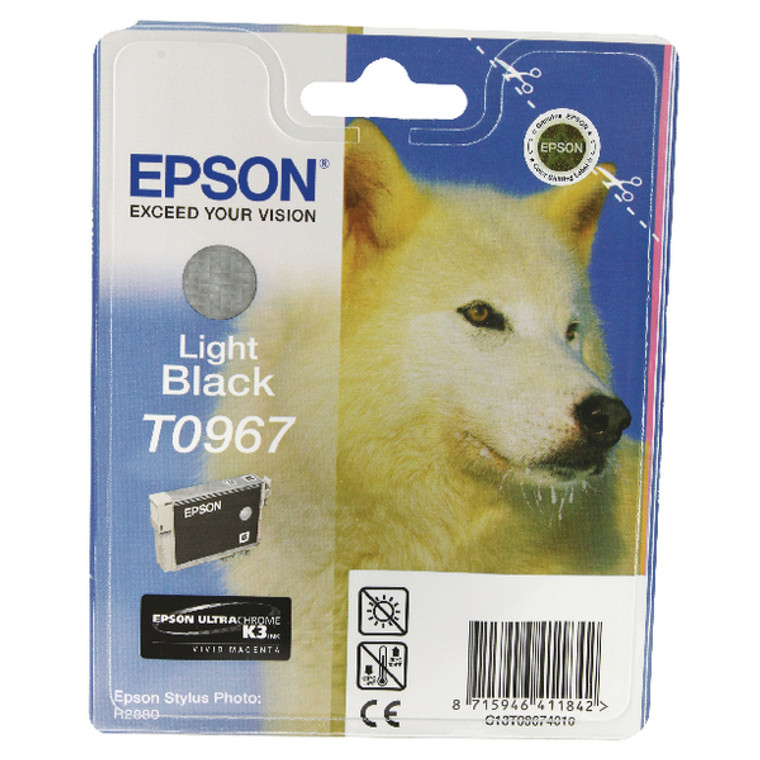 T09674010 Epson C13T09674010 T0967 Light Black Ink Cartridge Husky