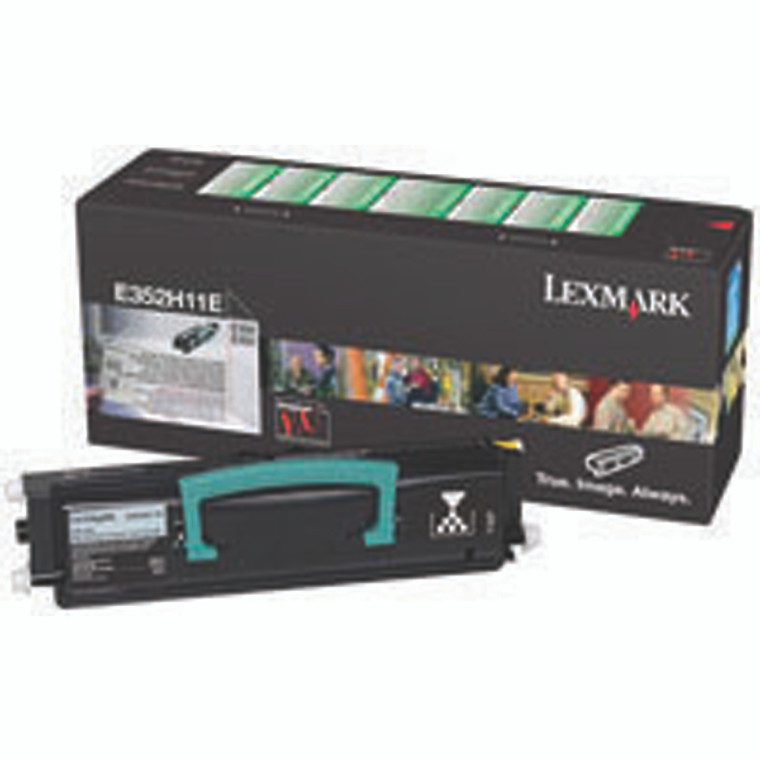 0E352H11E Lexmark E352H11E E352 Black Toner Use Return