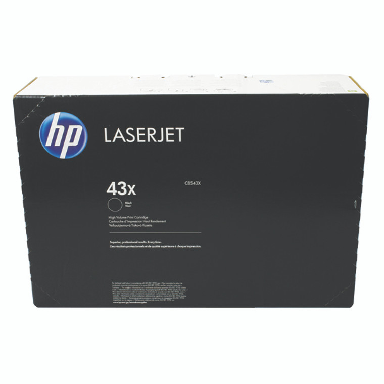 C8543X HP C8543X 43X Black Toner High Capacity