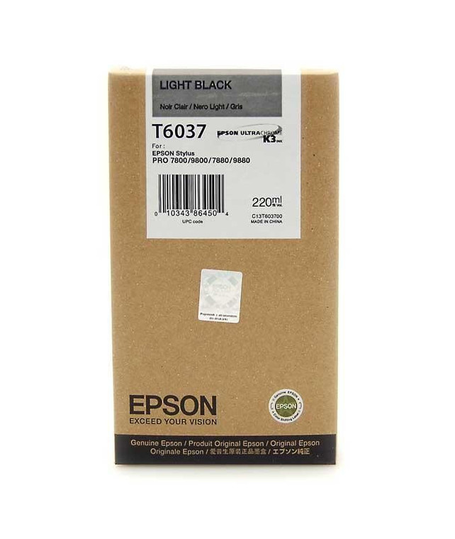 C13T603700 Epson C13T603700 T6037 Light Black Ink Cartridge High Capacity
