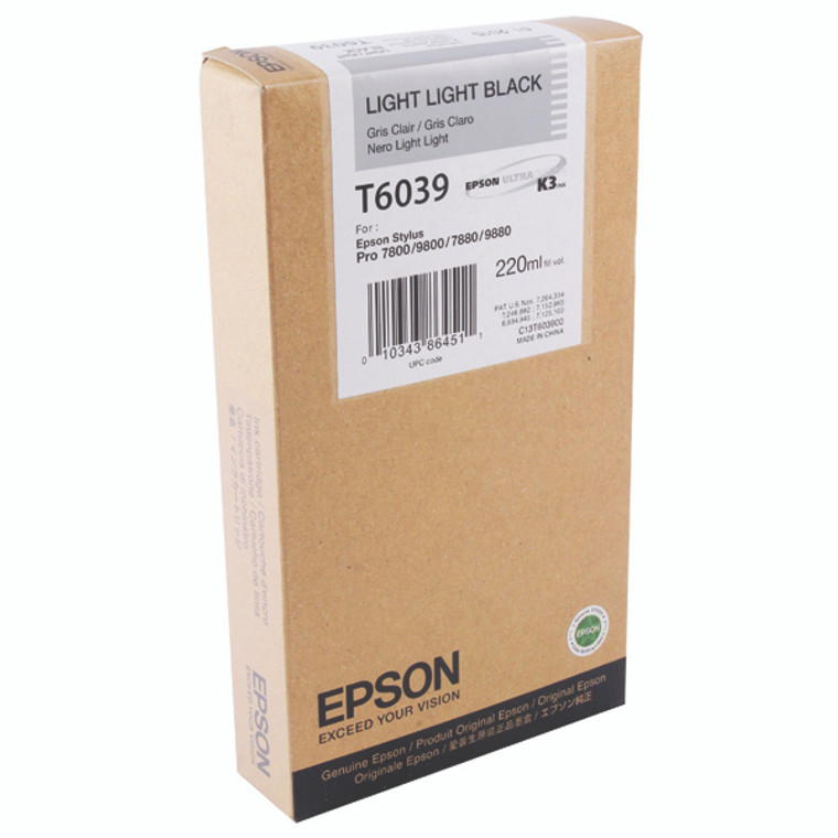 T603900 Epson C13T603900 T6039 Light Light Black Ink Cartridge