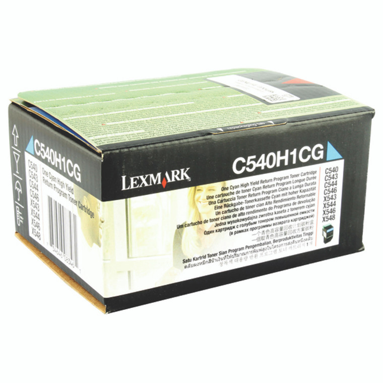 0C540H1CG Lexmark C540H1CG 540 Cyan Toner High Capacity Use Return