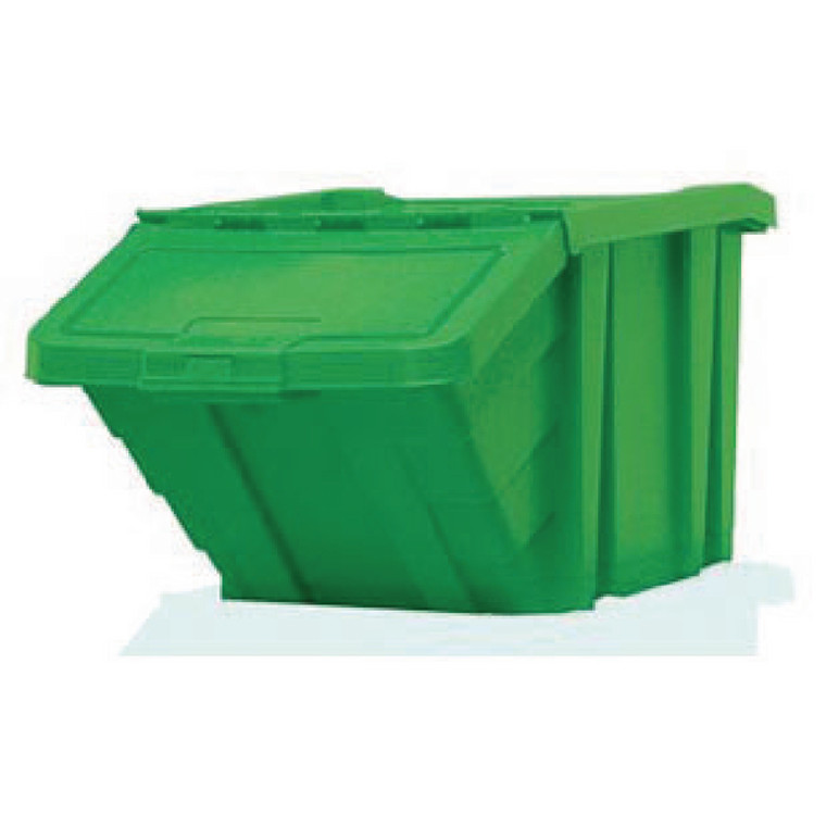 SBY17193 VFM Green Heavy Duty Storage Bin With Lid Dimensions 400 x 635 x 345mm 359520