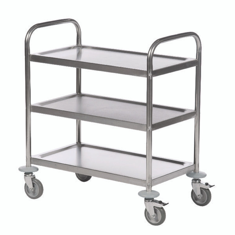 SBY19784 Trolley 3-Tier Stainless Steel Silver 373229