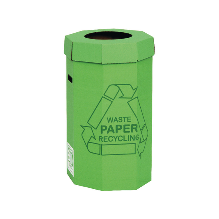 NW33005 Acorn Cardboard Recycling Bin 60 Litre Green Pack 5 402565