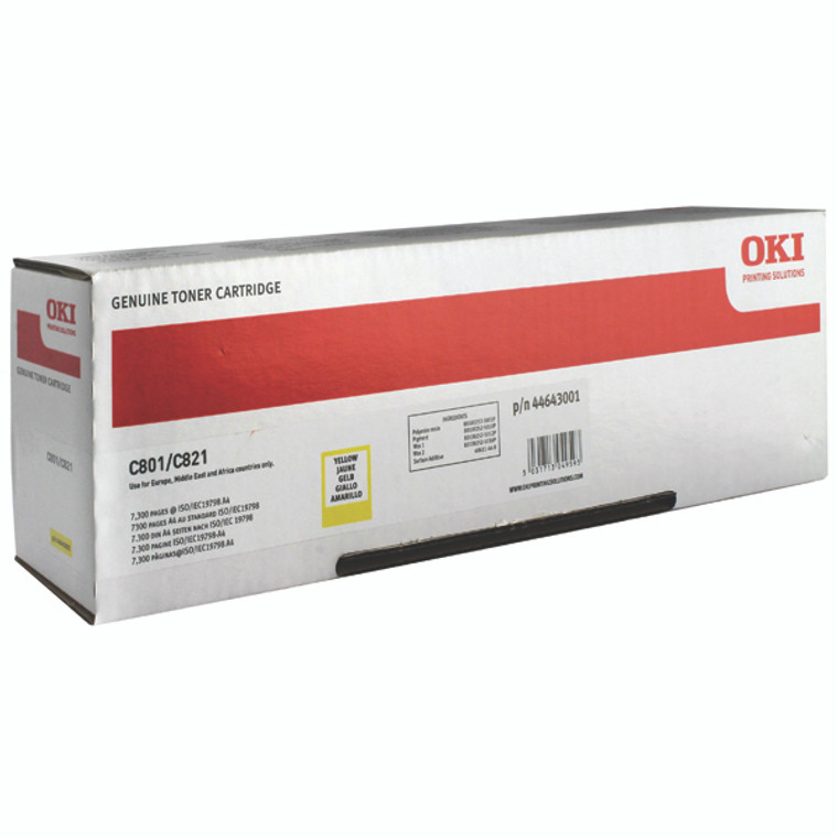 44643001 Oki 44643001 Yellow Toner