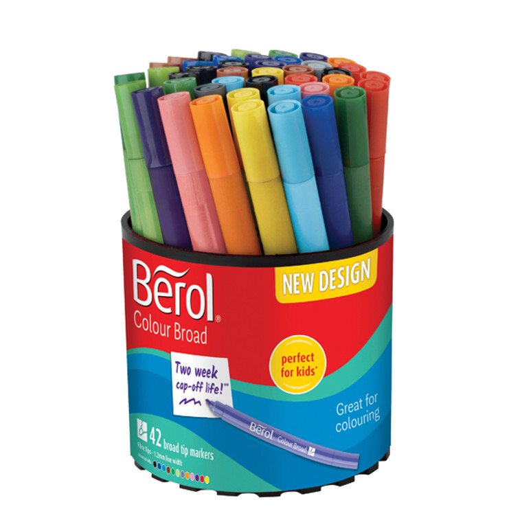 BR30073 Berol Colourbroad Pen Assorted Water Based Ink Pack 42 CBT S0375970