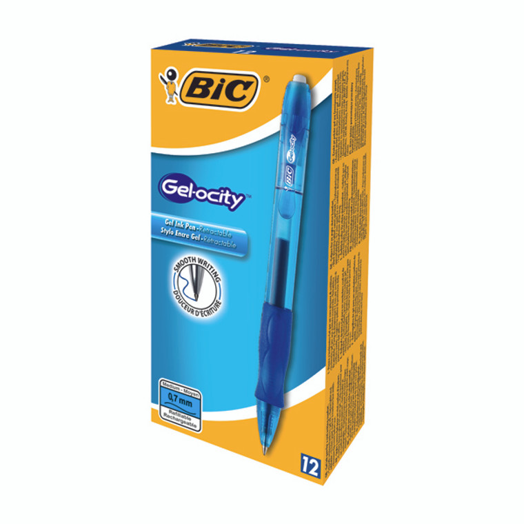 BC60066 Bic Gel-ocity Original Gel Pen Medium Blue Pack 12 829158