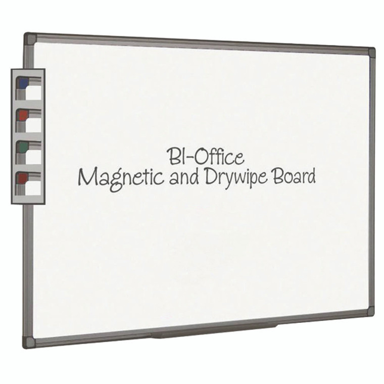 BQ46061 Bi-Office Aluminium Finish Magnetic Whiteboard 600x450mm MB0406186