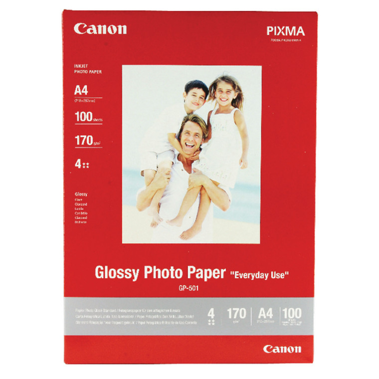 CO29392 Canon Inkjet Photo Paper A4 200gsm Glossy Pack 100 0775B001