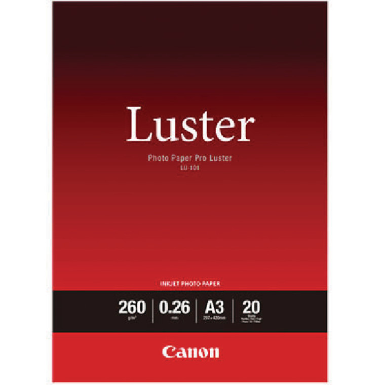 CO84400 Canon A3 Pro Luster Photo Paper 20 Pack 6211B007