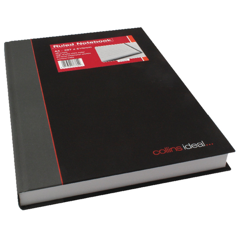 CL76760 Collins Ideal Feint Ruled Casebound Notebook 384 Pages A4 6448