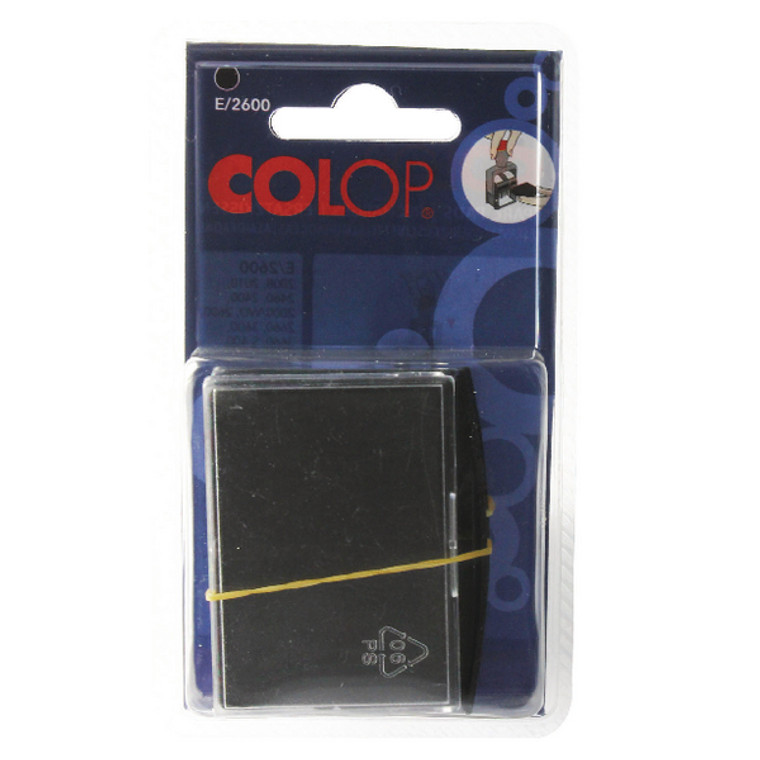 EM30448 COLOP E 2600 Replacement Ink Pad Black Pack 2 E2600BK