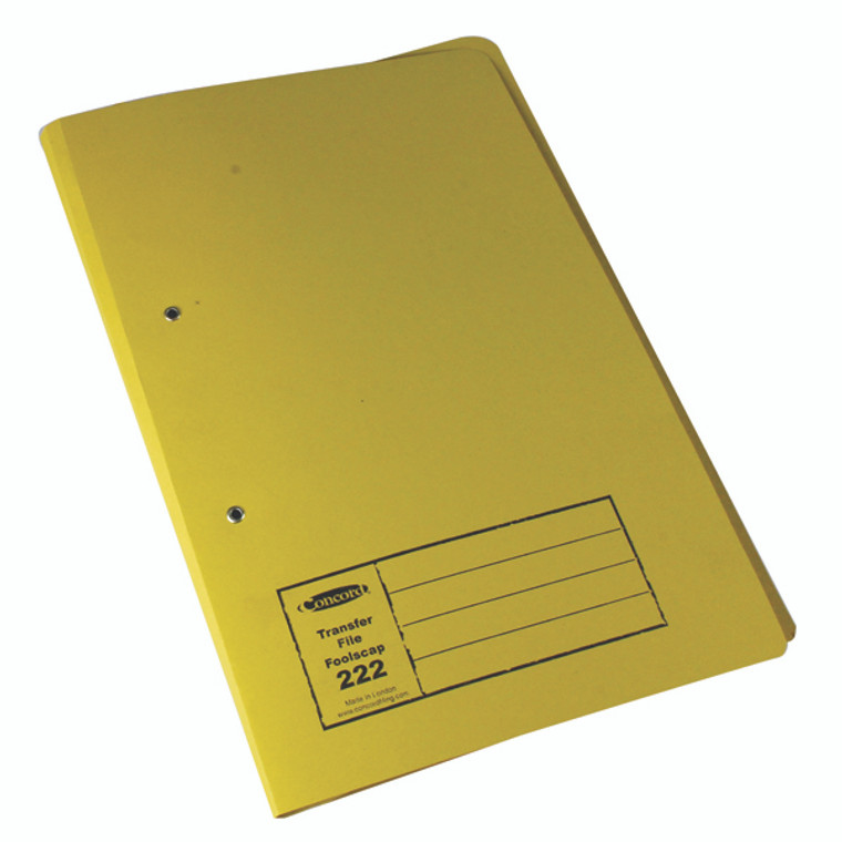 JT22209 Exacompta Guildhall Transfer File 285gsm Foolscap Yellow Pack 25 346-YLWZ